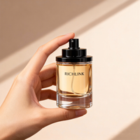 Vente chaude, flacon de parfum de luxe personnalisé en usine, nouveau design, 30 ml, 50 ml, 100 ml, flacon de parfum rond en verre avec bouchon magnétique