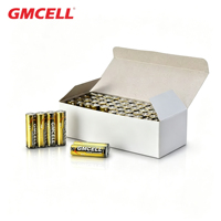 Baterai Alkaline GMCELL LR6 1.5V AA Bersertifikat ROHS Kemasan Blister Silinder untuk Mainan, Peralatan Rumah Tangga & Elektronik Konsumen
