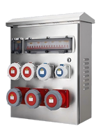 Boîtier de distribution électrique industriel certifié CE RoHS IP67 en acier inoxydable 304, solution extérieure pour prises électriques