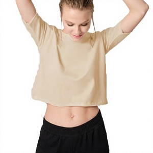 Fashionable Design New Arrival Women Crop <b>Top</b> T-shirt Custom Printed Logo Available Different Sizes Women's Crop <b>Top</b> T-shirt - Product Image 1