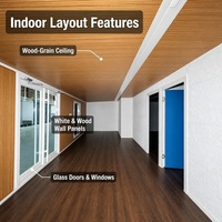 Maison conteneur de luxe préfabriquée, modulaire, extensible, durable et respirante pour les complexes hôteliers, les hôtels, les villas et les salles