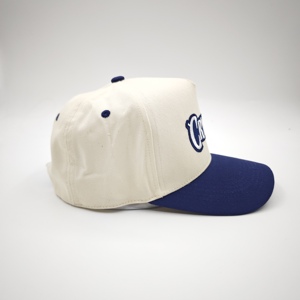 Casquette de baseball unisexe de haute qualité, personnalisée, à 5 panneaux, bicolore, en tissu Oxford, avec broderie à pois et fermeture réglable - Product Image 5