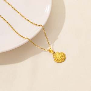 Collar de Acero Inoxidable 304 Dorado con Colgante de Estrella de Mar, Cadena de Eslabones, Concha <span class=keywords><strong>Marina</strong></span>, Cola de Pez, Sirena, para Hombre y Mujer, Joyería Unisex - Product Image 2
