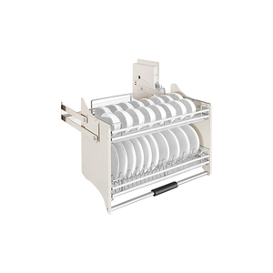 Подъемная корзина VBOSR из нержавеющей стали, выдвижная, двухъярусная, регулируемая по высоте, для установки в шкаф - Product Image 2