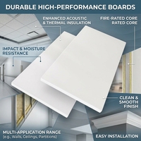 Plaque de plâtre sans peinture en gros, plaque de plâtre stratifiée PVC pleine taille multi-spécifications, matériaux de décoration de plafond