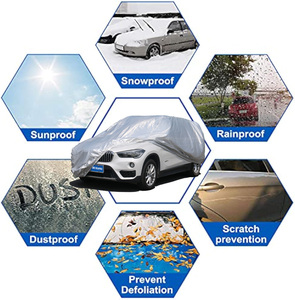 <span class=keywords><strong>Housse</strong></span> de <span class=keywords><strong>Voiture</strong></span> Imperméable PEVA Toutes Saisons avec Apparence Colorée, Protection UV, Coupe-Vent, Anti-Neige, <span class=keywords><strong>Housse</strong></span> Complète Extérieure - Product Image 2