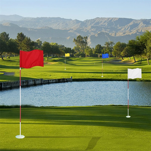 20x14 inch Golf cờ với ống nhựa chèn tiêu chuẩn phạm vi lái xe đồng bằng màu đỏ Vàng xanh trắng sân golf cờ - Product Image 6