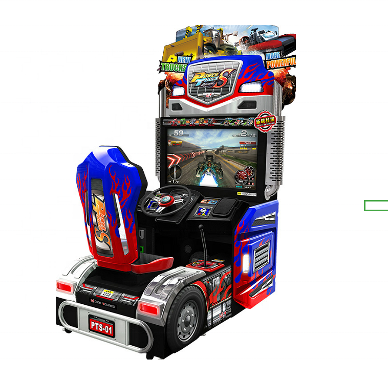 Koin Dioperasikan 42 Inch Dynamic Power Balap Truk Simulator Mobil Permainan Arcade Mesin