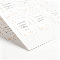 Étiquettes personnalisées Haoxuan pour échantillons de thé, autocollants imprimés en papier synthétique mat pour petits emballages de thé