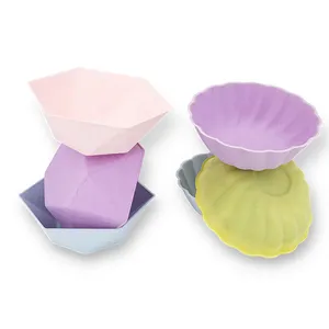 Custom Disposable Colorful Eco Friendly Fashion Party Disposable Paper Hexagonal Bowl