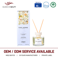 Diffuseur de parfum LOVALI HOME au jasmin pur 120ml, parfum d'ambiance de luxe, arôme floral, senteur thé, longue durée, vente en gros