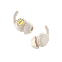 Écouteurs Bluetooth sans fil 14H 7mm pour dormeurs latéraux avec annulation active du bruit (ANC) et contrôle par application, couleur blanche