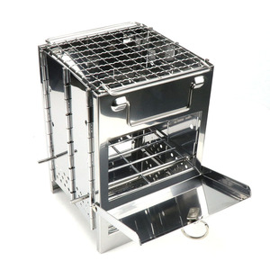 New Stainless Steel Wood Stove Outdoor <strong>Mini</strong> <strong>Charcoal</strong> Stove, BBQ <strong>Grill</strong> Set and Camping Stove <strong>Mini</strong> - Product Image 1
