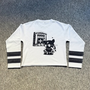 High Quality Dtg Print Graphic <b>Thermal</b> Waffle <b>Long</b> Sleeved Shirtv Men Custom Heavyweight Oversize <b>White</b> Waffle Knit <b>Long</b> <b>Sleeve</b> - Product Image 1