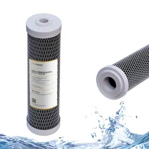 Remove Chlorine 10 Inch Coconut Shell Post filter Activated Carbon Block Filter Cartridge For Drinking Water Filtration