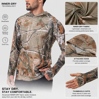 Chemise à capuche pour homme à manches longues, personnalisée, UPF50+, respirante, effet rafraîchissant, pour la pêche en plein air, la chasse, protection solaire