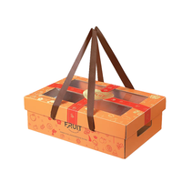 Luxe elegante 1mm transparante gouden folie matte laminatie reliëfdruk recycleerbare stevige doos voor het serveren van fruit, dessert, cake, sushi, kaarsen, familiegebruik