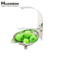 Fournitures de traiteur Huadison, plateau à fruits pour fête d'anniversaire, plateau à fruits pour mariage, stand à desserts, plateau à fruits en argent martelé
