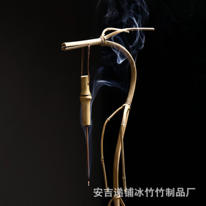 Brûleur d'encens en forme de dragon en bambou, fait à la main, style chinois, décoration de salle de thé zen, usage religieux - Product Image 3