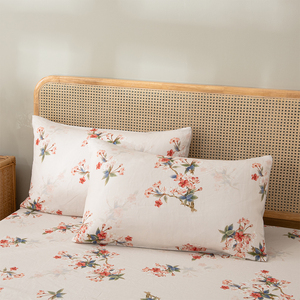 3D 인쇄 식물 침구 세트 퀸 사이즈 린넨 이불 커버 세트 시트 세트 침구 도매 - Product Image 3