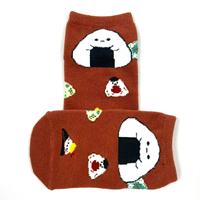 Chaussettes Jacquard pour enfants, chaussettes en coton à motif de boulettes de riz amusantes pour tout-petits, chaussettes plates confortables
