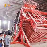 Système de chargement de conteneurs haute efficacité, chargement et déchargement de conteneurs 20GP, machine de basculement hydraulique de conteneurs à 90 degrés