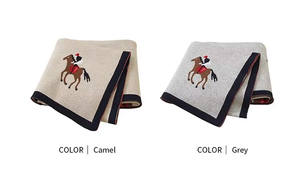 <span class=keywords><strong>Couverture</strong></span> en tricot pour enfant, 100% coton, super douce et confortable, avec logo personnalisé, pour fille et garçon - Product Image 3