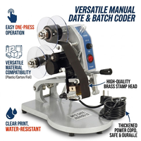 Máquina de Impresión de Fechas de Caducidad DY-8, Codificador Manual de Cinta de Estampado en Caliente, Impresora de Transferencia Térmica para Sello de Bolsas