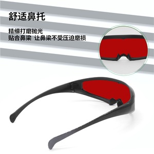 Gafas de seguridad para láser Tc Yj 7402, 10 lentes de 1,6 mm con transmitancia de luz, montura negra para protección industrial - Product Image 1