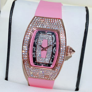 Nuevo reloj de alta gama para mujer con diamantes incrustados, relojes mecánicos con esfera hueca, reloj para hombre y mujer, resistente al agua, de alta calidad - Product Image 1