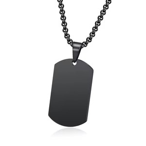 Colar Masculino Gaovo de Aço Inoxidável com Pingente de Cachorro, Joia da Moda à Prova d'Água com Padrão Gravado Personalizado para Homens - Product Image 6