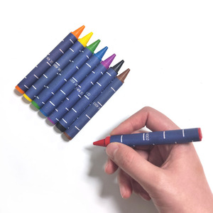 Crayones de Cera de 8 Colores de la Marca De Couleurs Art Supplies, Crayones Redondos No Tóxicos en Caja de Colores - Product Image 5
