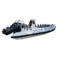 Bateau de pêche gonflable à coque rigide en fibre de verre Polit RIB 700 à vendre