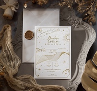 Invitaciones de Boda de Lujo Personalizadas al por Mayor, Diseño Tipográfico, Incluye Sobres con Papel Dorado, Impresión en Cartulina