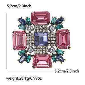 Женская брошь с кристаллами - Product Image 4