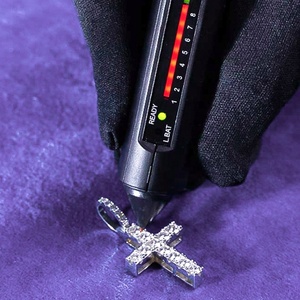 Fine Jewelry Pass Diamond <span class=keywords><strong>Tester</strong></span> Hip Hop D Couleur Moissanite Halo Square Pendentif Croix Homme Avec Argent Sterling 925 GRA - Product Image 5