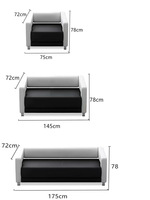 Grand mobilier de bureau moderne, ensemble de canapés créatifs pour réception, salon confortable et durable Escritorio