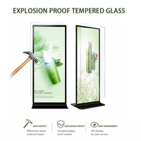 Pantalla Digital LCD de 65 y 85 Pulgadas Resistente a Vandalismo, Pantalla Publicitaria con Soporte de Pie, Kiosco de Exhibición