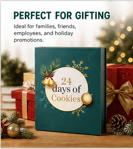 Caja de Calendario de Adviento Navideño Verde Personalizada de 24 Días, en Forma de Libro, de Cartón Rígido, Caja Sorpresa, Embalaje Misterioso, Regalo al por Mayor - Product Image 6