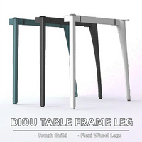 Bureau de travail 4 places de style italien avec support de table en métal pour salle à manger, conférence, ordinateur et étude
