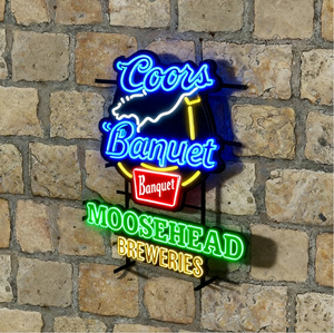 Enseigne au néon personnalisée en acrylique Budweiser avec cadre en fer, LED, couleur personnalisée et publicité pour les bars à bière - Product Image 3