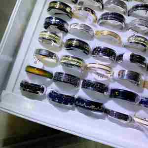 <b>Men's</b> Punk Stainless Steel Zircon <b>Rings</b> Jewelry <b>for</b> <b>Men</b> and Women Jewelry Mixed <b>Ring</b> No Fade <b>Black</b> Biker Band Finger Mix <b>Rings</b> - Product Image 5