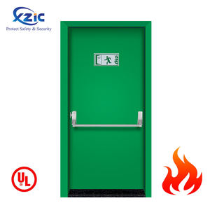 Porte de sortie d'urgence moderne en acier, à finition lisse, avec barre anti-panique et fenêtre de <span class=keywords><strong>vision</strong></span>, pour postes de transformation et hôtels - Product Image 5