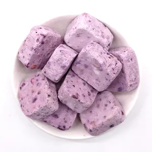 2023 Terlaris Yogurt Kering Meleleh Di Strawberry Blueberry Mangga Kiwi Nanas Asli Pembekuan Kering Yogurt Blok Camilan Bayi