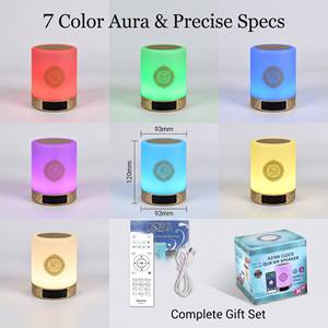 Lampe LED tactile de nuit SQ122, haut-parleur Coran, horloge Azan, lecteur MP3 de prières islamiques, lecteur Coran - Product Image 2