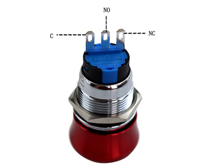 Botón pulsador de parada de emergencia de latón cromado, 19mm, no nc, a prueba de explosiones, cúpula, seta eléctrica - Product Image 5
