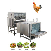 Plumeuse de volailles entièrement automatique en acier inoxydable, machine tout-en-un pour l'échaudage et la plumeuse de poulets, canards et oies, pour abattoir