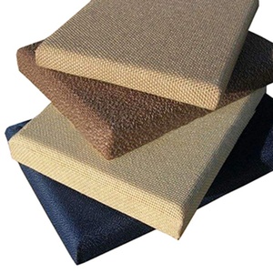 Paneles de pared acústicos decorativos de diseño moderno NRC 0,9, tablero acústico de lana de vidrio absorbente de sonido ligero - Product Image 3