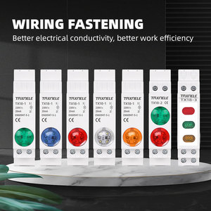 DIN đường sắt dẫn tín hiệu đèn AC DC 220V <span class=keywords><strong>230V</strong></span> chỉ ra thí điểm đèn đèn đỏ màu xanh lá cây màu xanh da cam trắng 18 Mét - Product Image 5