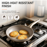 Ensemble de casseroles en aluminium épais antiadhésif FLUXCHEF, 10 pièces, revêtement PTFE, sans PFOA, compatible gaz et induction, durable, pour la cuisine à domicile
